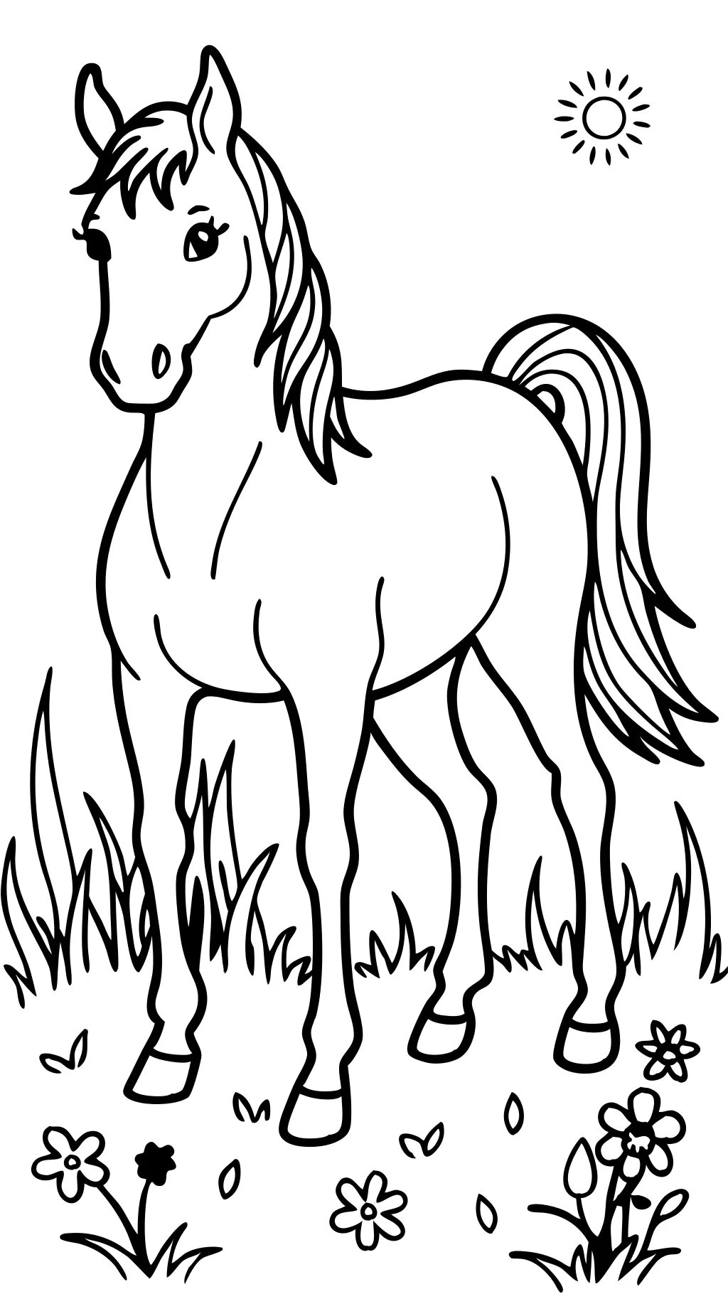 printable horse coloring page